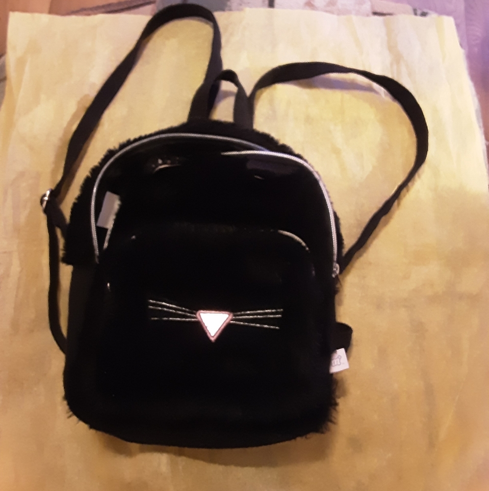 Target Girl's Black Kitty Backpack 8" X 8" - Picture 11 of 11